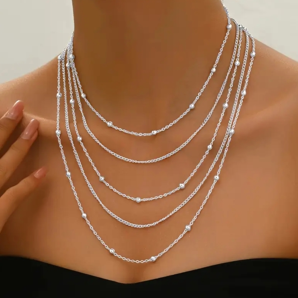 Silver Layered Necklace